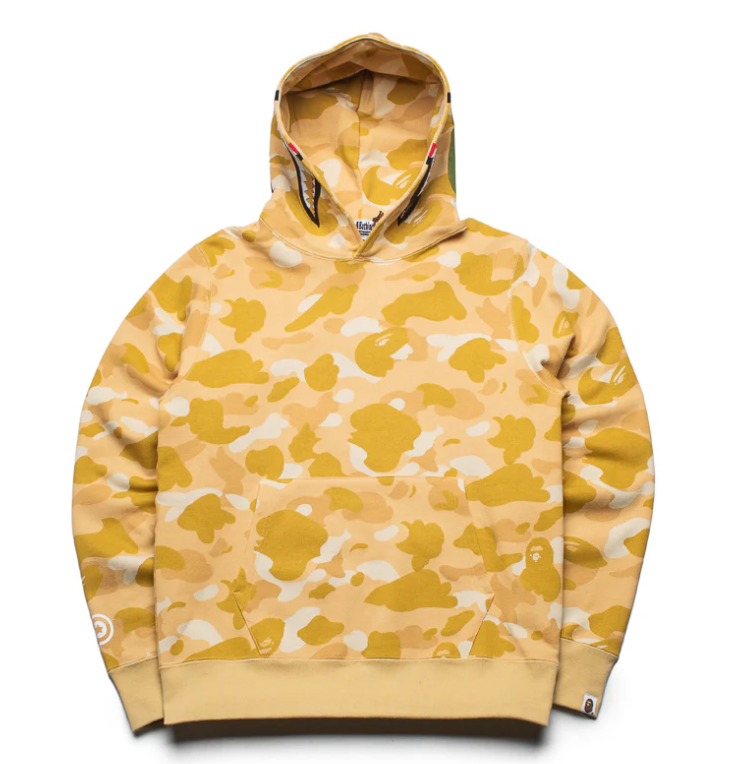 A Bathing Ape Color Camo Shark Pullover Hoodie