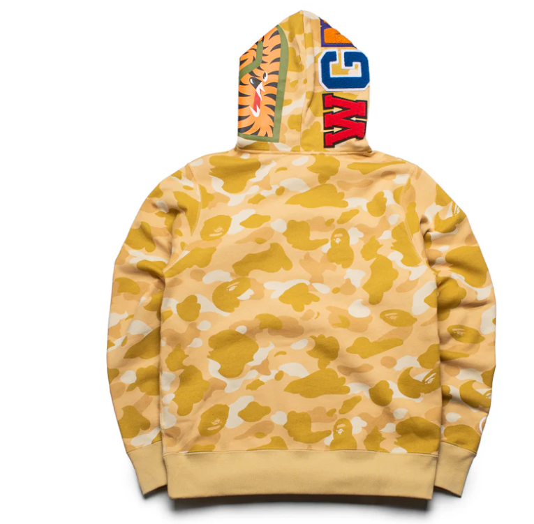 A Bathing Ape Color Camo Shark Pullover Hoodie