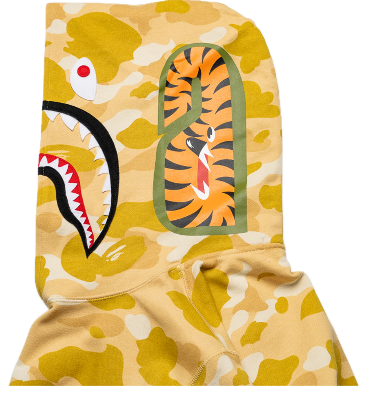 A Bathing Ape Color Camo Shark Pullover Hoodie